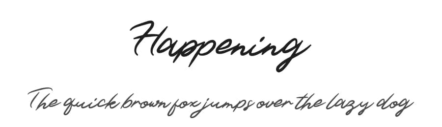 Happening by Staircase Studio — Script Handwritten Font