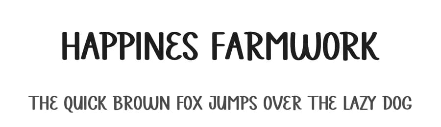 Happines Farmwork by Andi Moz — Script Handwritten Font