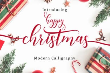 Happy Christmas Script Font by Amarlettering — Script Handwritten Font — thumbnail 1