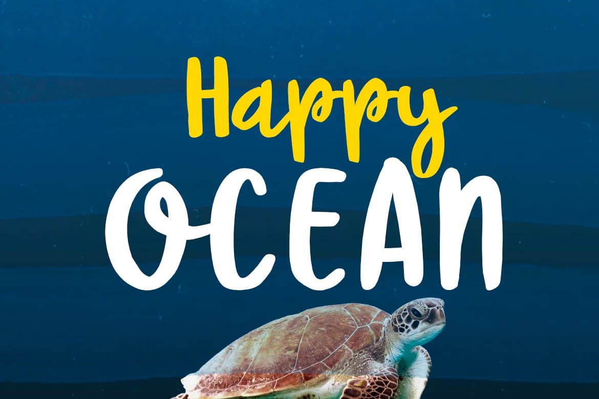 Happy Ocean Font by LebahStudio — Script Handwritten Font