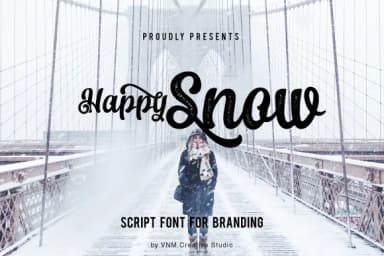 Happy Snow Font by VNM Creative Studio — Script Handwritten Font — thumbnail 1