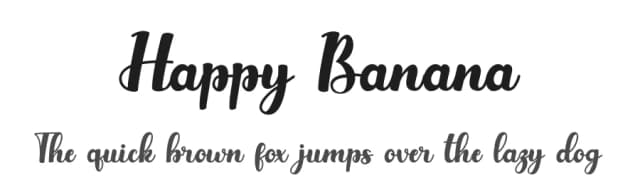 Happy Banana by Pidco Art — Script Handwritten Font