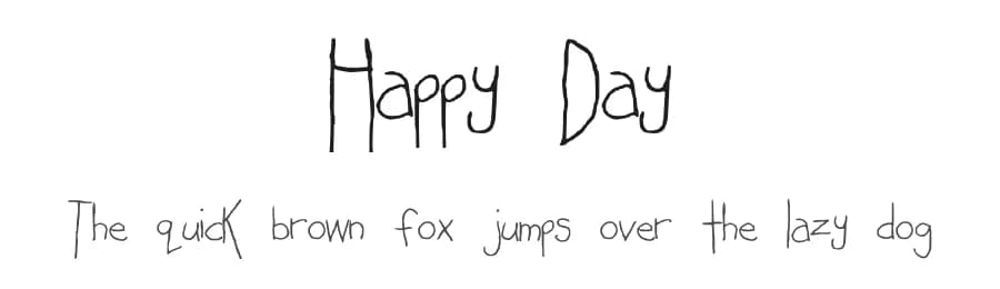 Happy Day by Shelley Evans — Script Handwritten Font
