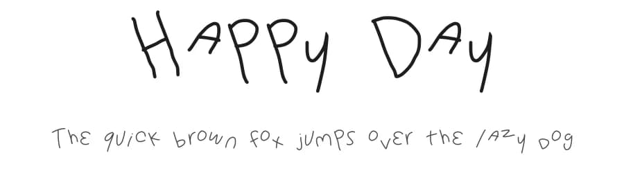 Happy Day by Nerdle Pants — Script Handwritten Font