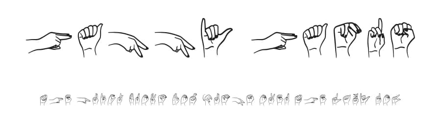 Happy Hands by InkCloudDesign — Dingbats Font