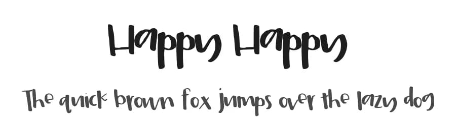 Happy Happy by Erinn Foglesong — Script Handwritten Font