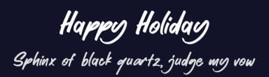 Happy Holiday by Winarko — Script Handwritten Font — thumbnail 2