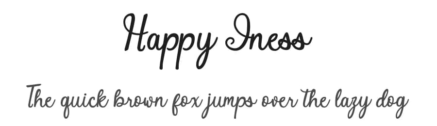 Happy Iness by Jaime Rangel Castro — Script Handwritten Font