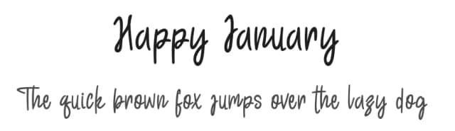 Happy January by Pidco Art — Script Handwritten Font