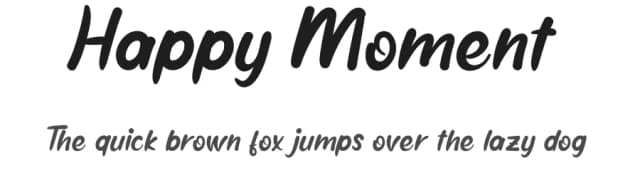 Happy Moment by font3 — Script Handwritten Font