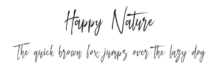 Happy Nature by Edric Studio — Script Handwritten Font