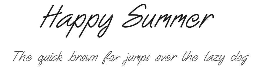 Happy Summer by Letterayu — Script Handwritten Font