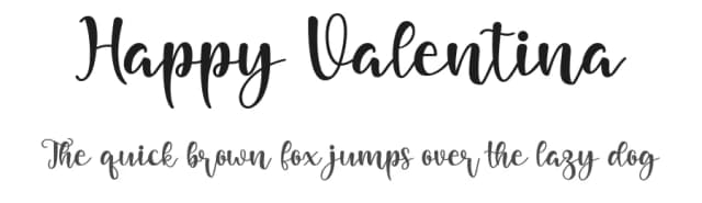 Happy Valentina by niyos — Script Handwritten Font