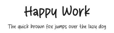Happy Work by MJType — Script Handwritten Font — thumbnail 1