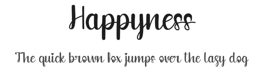 Happyness by Id: #774701 — Script Handwritten Font — preview 1