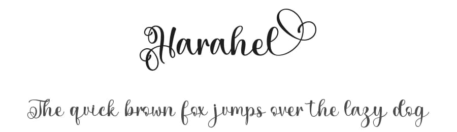 Harahel by Letterara — Script Handwritten Font — preview 1
