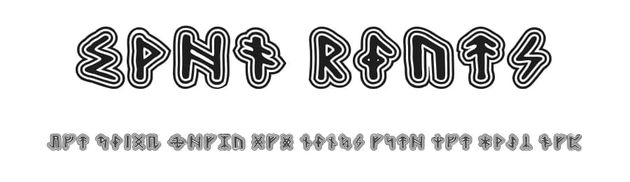 Hard Runes by Woodcutter — Dingbats Font