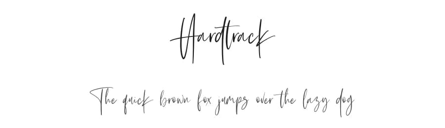 Hardtrack by Maulana Creative — Script Handwritten Font