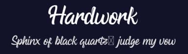 Hardwork by Aditya Rezki Apriyadi — Script Handwritten Font — thumbnail 2