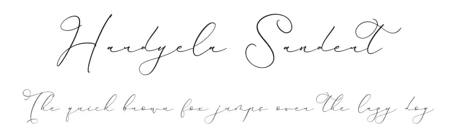 Hardyela Sandert by Storytype Studio — Script Handwritten Font