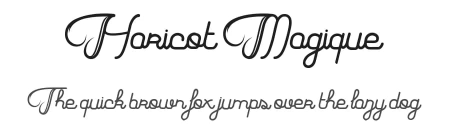 Haricot Magique by Qkila — Script Handwritten Font