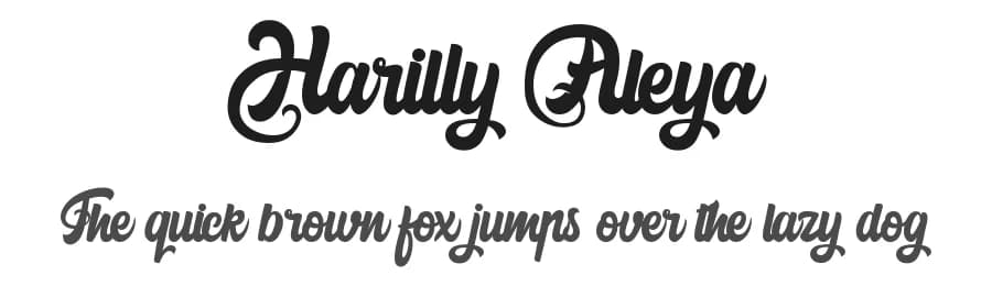Harilly Aleya by Holydie Studio — Script Handwritten Font