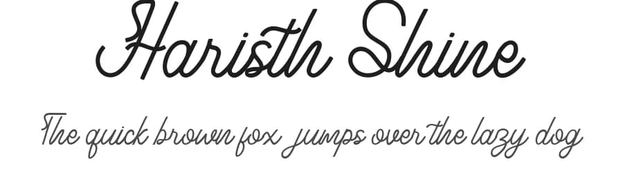 Haristh Shine by Handstype Studio — Script Handwritten Font