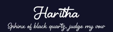 Haritha by Vunira Design — Script Handwritten Font — thumbnail 2