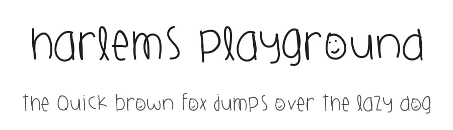 Harlems Playground by Des Gomez — Script Handwritten Font