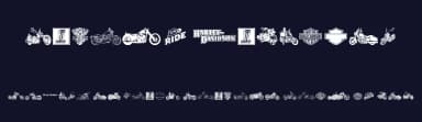 Harley Davidson by Woodcutter — Dingbats Font — thumbnail 2