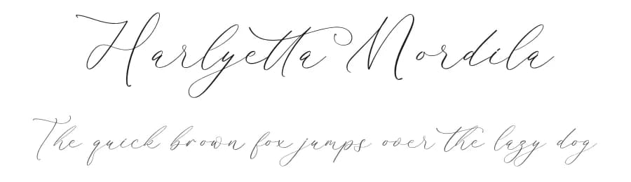 Harlyetta Mordila by Storytype Studio — Script Handwritten Font