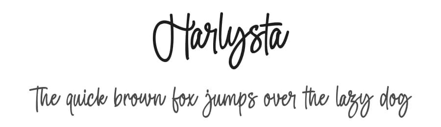 Harlysta by keithzo — Script Handwritten Font — preview 1