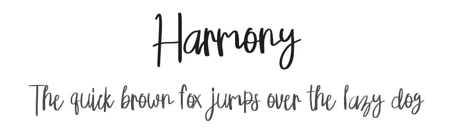 Harmony by AquariiD — Script Handwritten Font