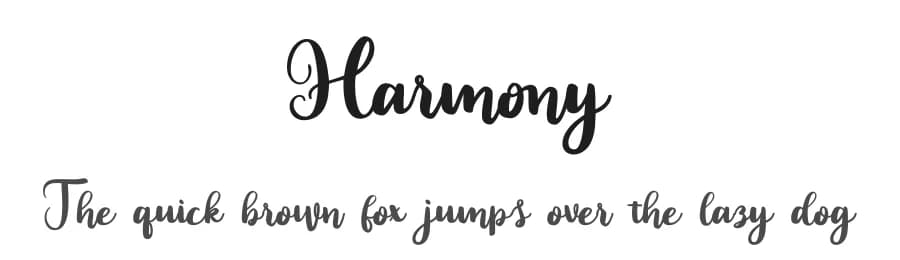 Harmony by Bearytype — Script Handwritten Font