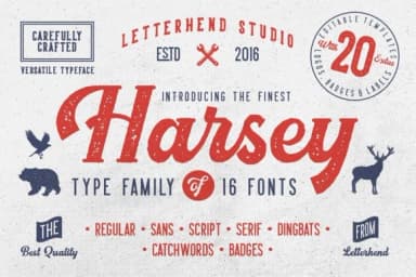 Harsey Font by letterhend — Script Handwritten Font — thumbnail 1