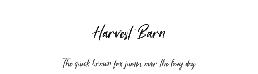 Harvest Barn by Konstantine Studio — Script Handwritten Font