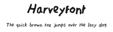 Harveyfont by Harvey Williams — Script Handwritten Font — thumbnail 1
