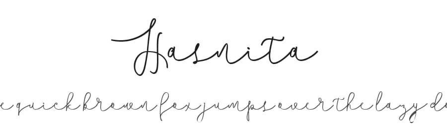 Hasnita by Muhammad Akbar — Script Handwritten Font — preview 1