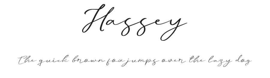 Hassey by Graphicfresh — Script Handwritten Font
