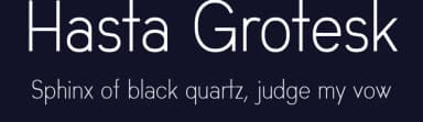 Hasta Grotesk by Marco Ballarè — Sans Serif Font — thumbnail 2