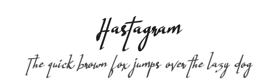 Hastagram by !bey Design — Script Handwritten Font