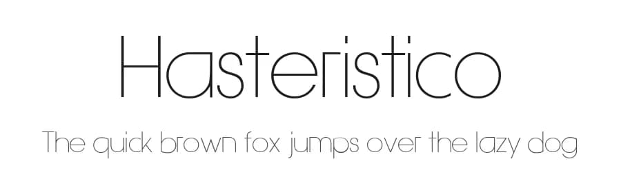 Hasteristico by Álvaro Thomáz — Sans Serif Font