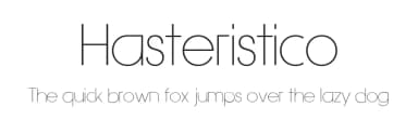 Hasteristico by Álvaro Thomáz — Sans Serif Font — thumbnail 1