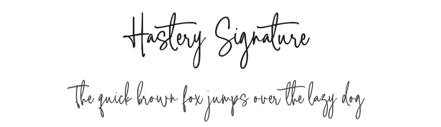 Hastery Signature by Sronstudio — Script Handwritten Font