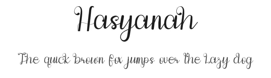 Hasyanah by FreshtypeINK — Script Handwritten Font
