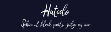 Hatedo by Vunira Design — Script Handwritten Font — thumbnail 2