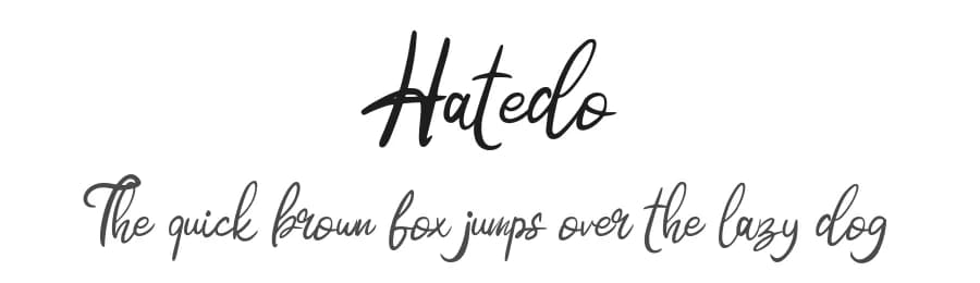 Hatedo by Vunira Design — Script Handwritten Font