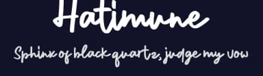 Hatimune by Ahweproject — Script Handwritten Font — thumbnail 2