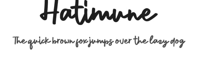Hatimune by Ahweproject — Script Handwritten Font