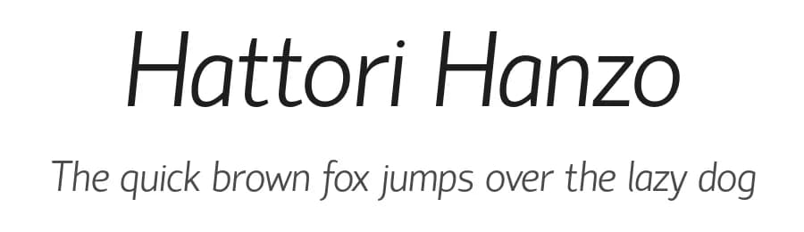 Hattori Hanzo by Jovanny Lemonad — Sans Serif Font